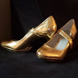 Calvin Klein Gold Heels